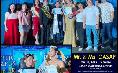 The newly crowned Mr. & Ms. CASAP 2024-25