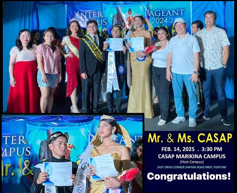 The newly crowned Mr. & Ms. CASAP 2024-25